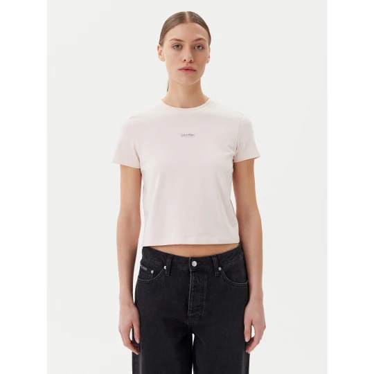 Foto del prodotto Calvin Klein Jeans T-shirt Placed Institutional J20J225524 Rosa Slim Fit