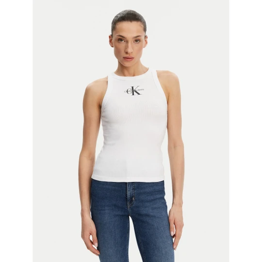 Foto del prodotto Calvin Klein Jeans Top Monologo J20J225301 Bianco Slim Fit