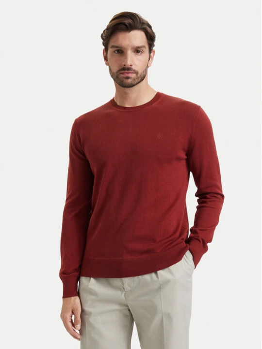 Foto del prodotto Calvin Klein Maglione LV040BM343 Rosso scuro Regular Fit