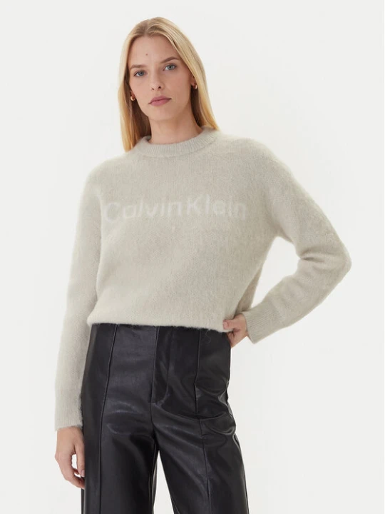 Foto del prodotto Calvin Klein Maglione LV044D359G Beige Relaxed Fit
