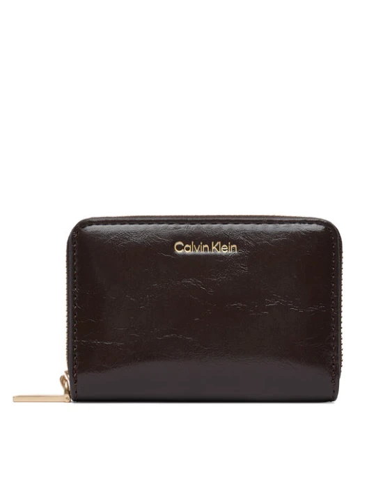Foto del prodotto Calvin Klein Portafoglio Foil Glossy Square Zip Around LV04F1201G Marrone