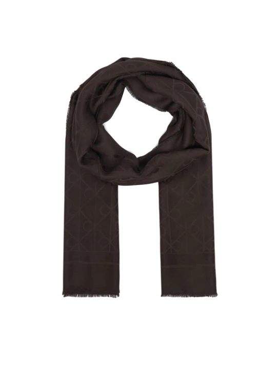 Foto del prodotto Calvin Klein Scialle Emblem Aop Glossy Tonal Scarf LV04F8096G Marrone scuro