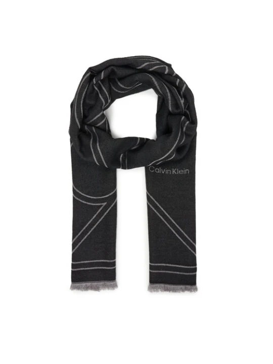 Foto del prodotto Calvin Klein Scialle Emblem Repeat Lw Shawl W Fringes LV04F8074G Nero
