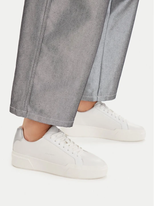 Foto del prodotto Calvin Klein Sneakers Chunky Cupsole Lace Up Lth Met YW0YW01948 Bianco