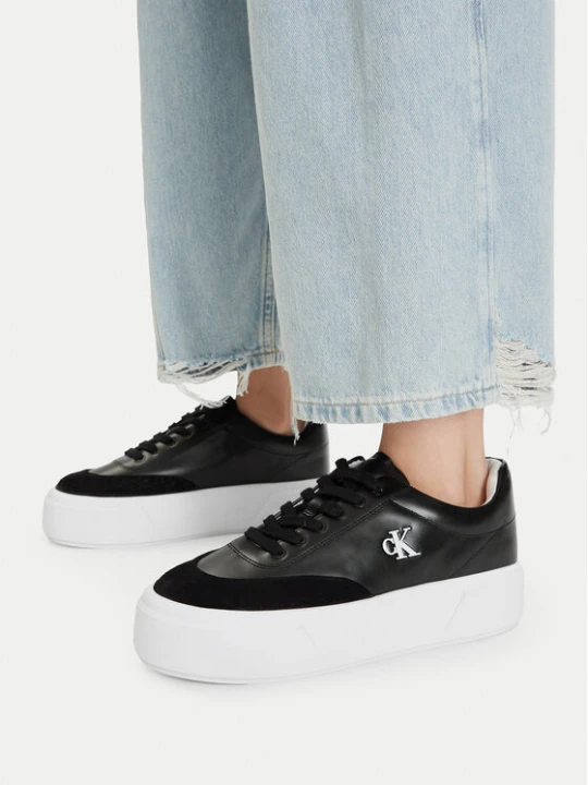 Foto del prodotto Calvin Klein Sneakers Flatform Lace Up Tcap Lth-Su HW0HW03438 Nero
