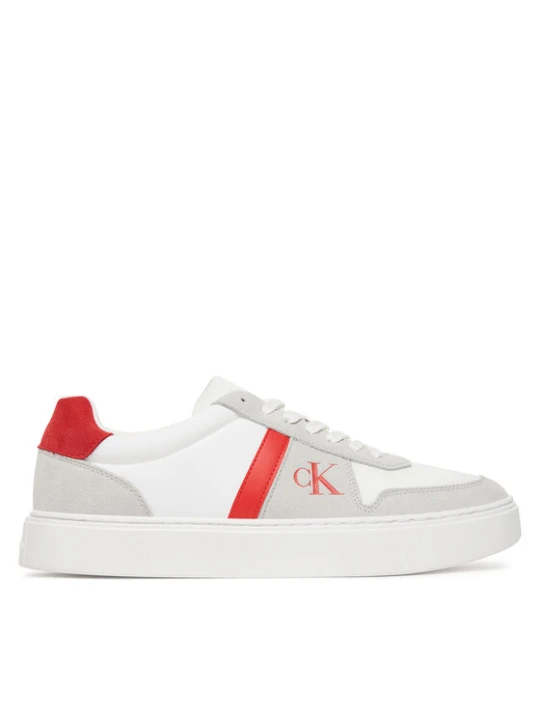 Foto del prodotto Calvin Klein Sneakers Mixed Texture Lace Up Cupsole Trainers YM0YM01395 Bianco