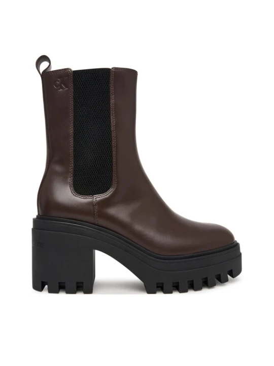 Foto del prodotto Calvin Klein Stivaletti Chunky Heeled Chelsea Lth YW0YW01547 Marrone scuro