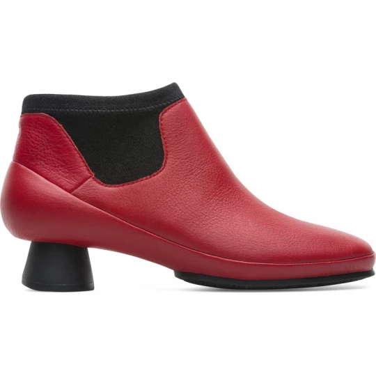 Foto del prodotto CAMPER Alright - Stivaletti per Donna - Nero, Rosso, Pelle liscia / Tessuto in cotone