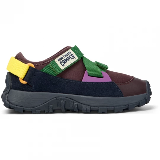 Foto del prodotto CAMPER Bobo Choses x Camper - Scarpe casual eleganti per Bimbe - Blu, Borgogna, Tessuto in cotone