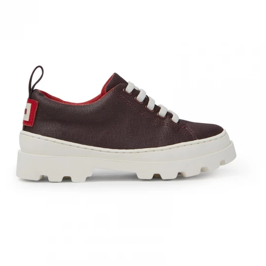Foto del prodotto CAMPER Brutus - Scarpe casual eleganti per Bimbe - Borgogna, Tessuto in cotone / Pelle liscia
