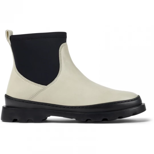 Foto del prodotto CAMPER Brutus - Stivaletti per Donna - Grigio, Nero, Pelle liscia / Tessuto in cotone