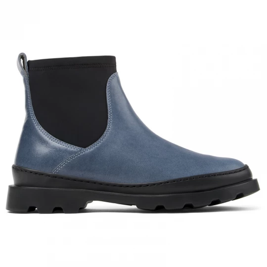 Foto del prodotto CAMPER Brutus - Stivaletti per Donna - Grigio, Nero, Pelle liscia / Tessuto in cotone