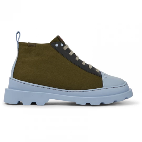 Foto del prodotto CAMPER Brutus - Stivaletti per Donna - Nero, Verde, Blu, Tessuto in cotone / Pelle liscia