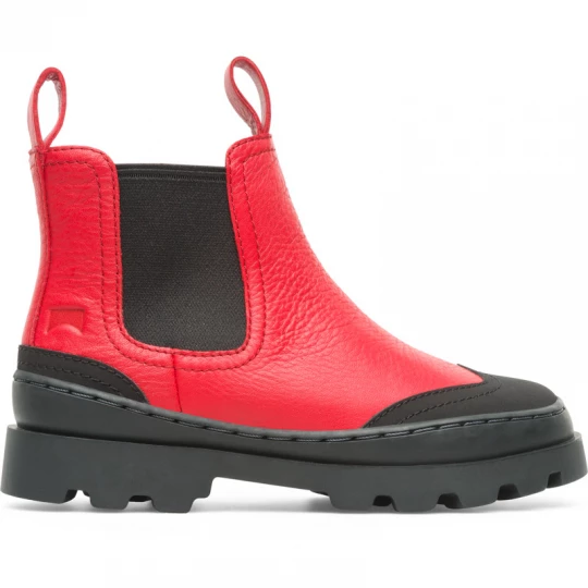 Foto del prodotto CAMPER Brutus - Stivali per Bambino - Nero, Rosso, Pelle liscia / Tessuto in cotone