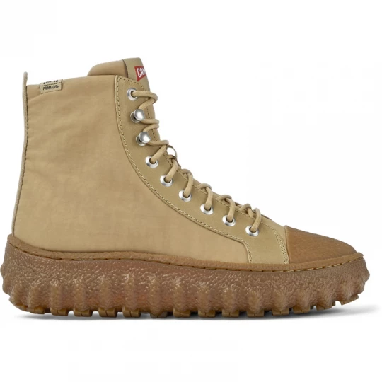 Foto del prodotto CAMPER Ground - Stivaletti per Donna - Beige, Tessuto in cotone / Pelle liscia