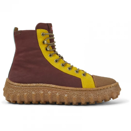 Foto del prodotto CAMPER Ground - Stivaletti per Donna - Borgogna, Blu, Giallo, Tessuto in cotone bordowy