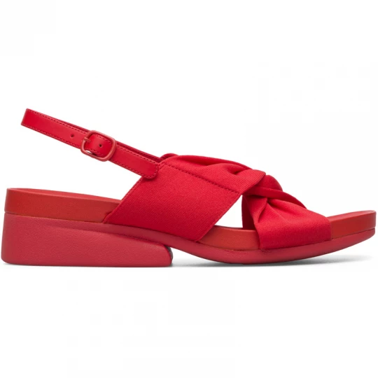 Foto del prodotto CAMPER Minikaah - Sandali per Donna - Rosso, Tessuto in cotone / Pelle liscia
