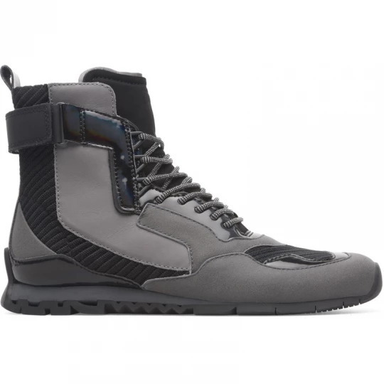 Foto del prodotto CAMPER Nothing - Stivaletti per Donna - Nero, Grigio, Tessuto in cotone / Pelle liscia