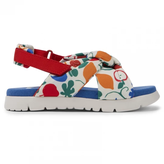 Foto del prodotto CAMPER Oruga - Sandali per Bimbe - Rosso, Bianco, Blu, Tessuto in cotone