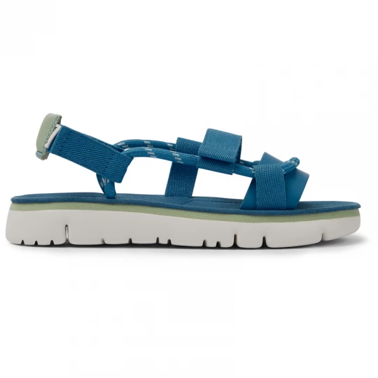 Foto del prodotto CAMPER Oruga - Sandali per Donna - Blu, Tessuto in cotone / Pelle liscia