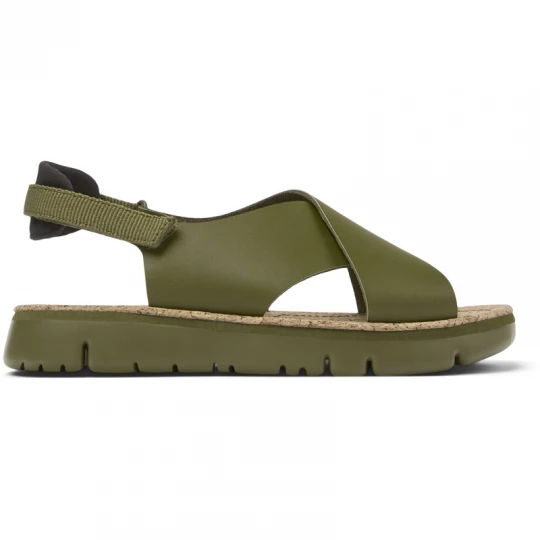 Foto del prodotto CAMPER Oruga - Sandali per Donna - Verde, Pelle liscia / Tessuto in cotone