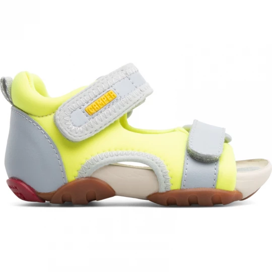 Foto del prodotto CAMPER Ous - Sandali per PRIMI PASSI - Grigio, Giallo, Tessuto in cotone