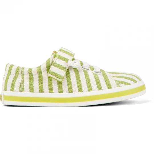 Foto del prodotto CAMPER Peu Rambla - Sneaker per Bimbe - Bianco, Verde, Tessuto in cotone