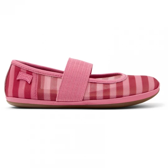 Foto del prodotto CAMPER Right - Ballerine per Bimbe - Rosa, Rosso, Tessuto in cotone / Pelle liscia różowy