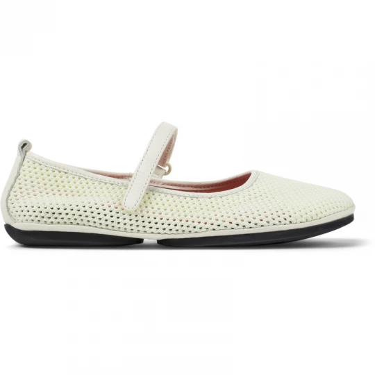 Foto del prodotto CAMPER Right - Ballerine per Donna - Bianco, Tessuto in cotone / Pelle liscia