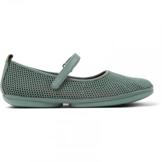 Foto del prodotto CAMPER Right - Ballerine per Donna - Verde, Tessuto in cotone / Pelle liscia