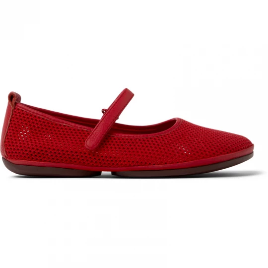 Foto del prodotto CAMPER Right Nina - Ballerine per Donna - Rosso, Tessuto in cotone / Pelle liscia
