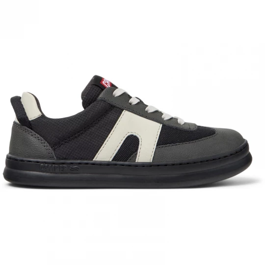 Foto del prodotto CAMPER Runner - Scarpe casual eleganti per Bimbe - Grigio, Beige, Nero, Tessuto in cotone / Pelle liscia