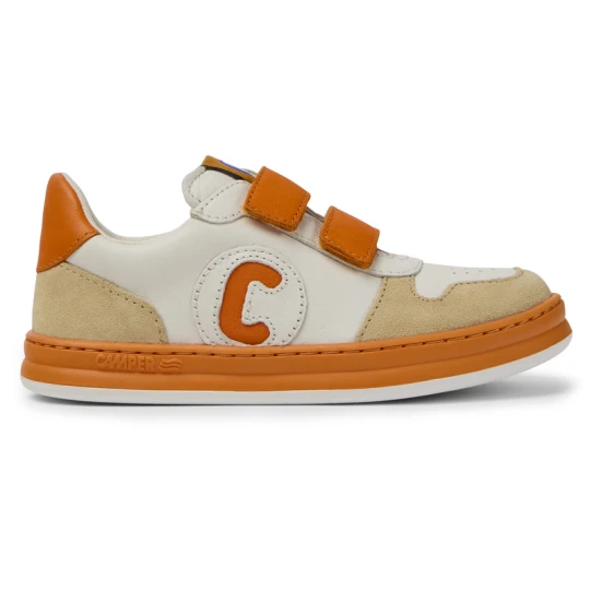Foto del prodotto CAMPER Runner - Sneaker per Bimbe - Beige, Bianco, Arancione, Pelle liscia