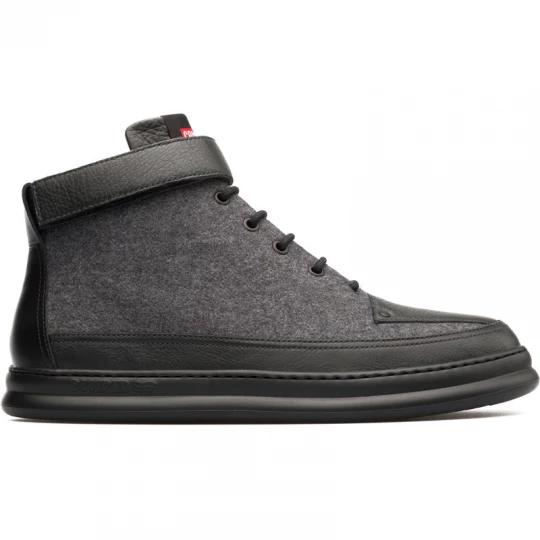 Foto del prodotto CAMPER Runner - Stivaletti per Uomo - Grigio, Nero, Tessuto in cotone / Pelle liscia