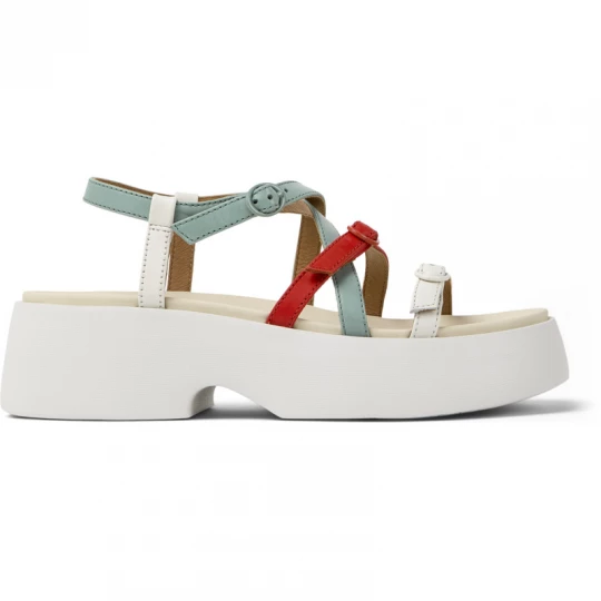 Foto del prodotto CAMPER Twins - Sandali per Donna - Bianco, Rosso, Verde, Pelle liscia