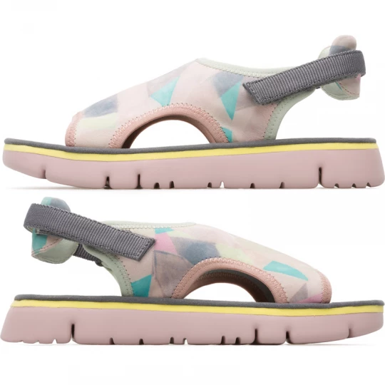 Foto del prodotto CAMPER Twins - Sandali per Donna - Rosa, Grigio, Verde, Pelle scamosciata