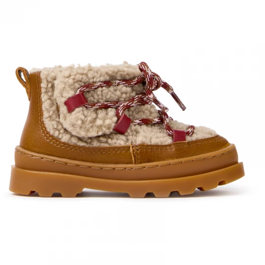 Foto del prodotto CAMPER Twins - Scarpe casual eleganti per PRIMI PASSI - Marrone, Beige, Borgogna, Tessuto in cotone / Pelle liscia