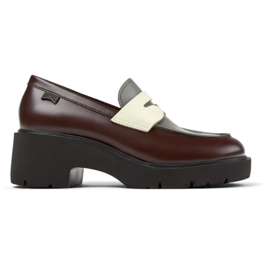 Foto del prodotto CAMPER Twins - Scarpe formali per Donna - Marrone, Grigio, Bianco, Pelle liscia
