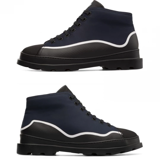 Foto del prodotto CAMPER Twins - Stivaletti per Uomo - Nero, Blu, Bianco, Tessuto in cotone / Pelle liscia