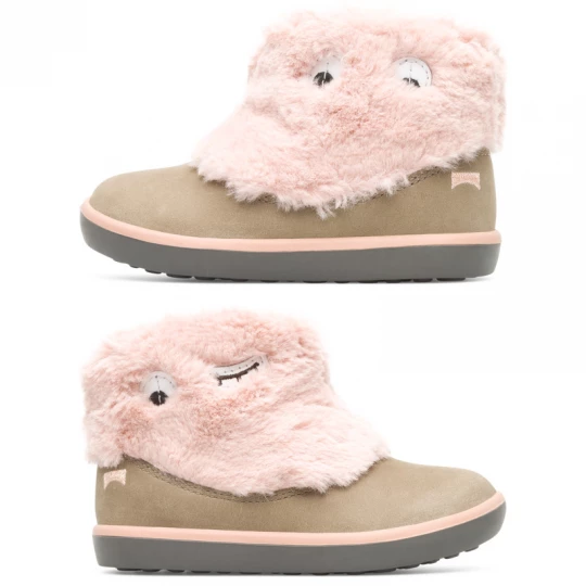 Foto del prodotto CAMPER Twins - Stivali per - Bianco, Nude, Grigio, Pelle liscia / Tessuto in cotone