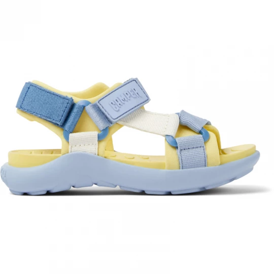 Foto del prodotto CAMPER Wous - Sandali per Bimbe - Bianco, Blu, Giallo, Tessuto in cotone