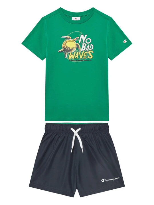 Foto del prodotto Champion Completo T-shirt e pantaloncini 307063 Verde Regular Fit