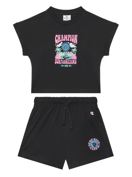 Foto del prodotto Champion Completo T-shirt e pantaloncini 405127 Nero Regular Fit