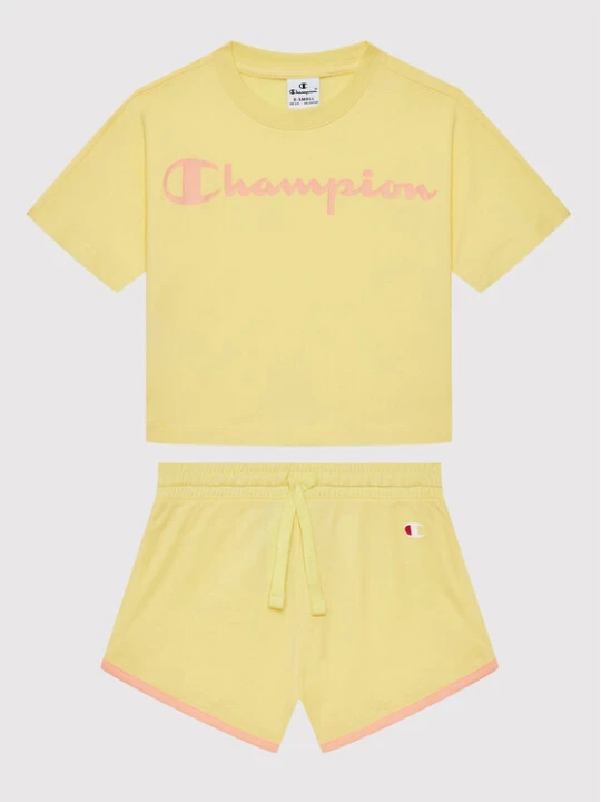 Foto del prodotto Champion Completo t-shirt e pantaloncini sportvi 404319 Giallo Custom Fit