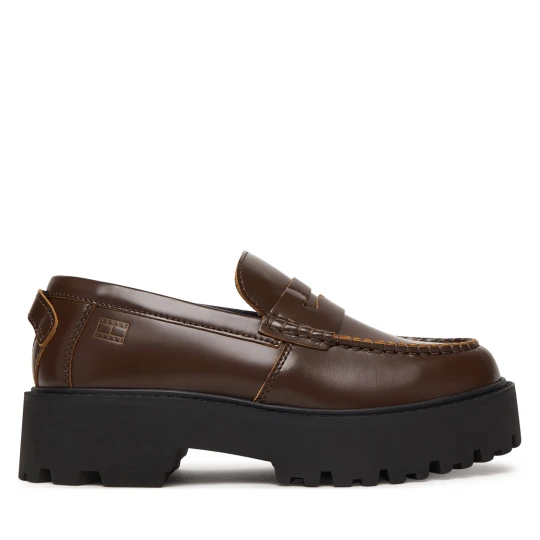 Foto del prodotto Chunky loafers Tommy Jeans Archive '01 Leather Loafer EN0EN03022 Marrone