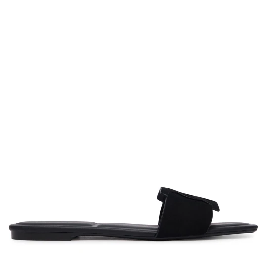 Foto del prodotto Ciabatte Calvin Klein Square Flat Sndl Embl Suede HW0HW03055 Nero