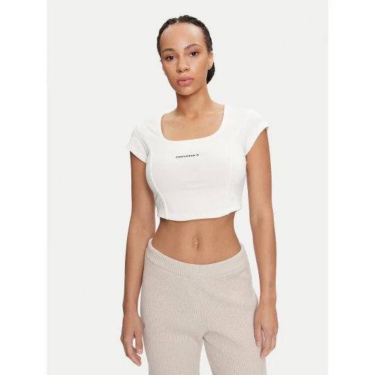 Foto del prodotto Converse Top W Wordmark Corset Top 10026506-A02 Écru Slim Fit Crema