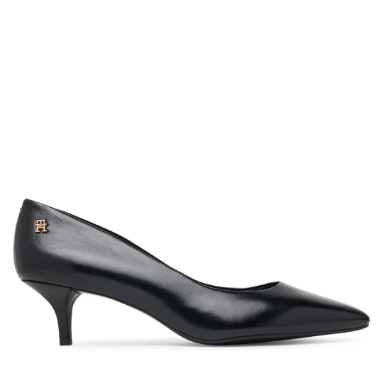 Foto del prodotto Décolleté Tommy Hilfiger Kitten Heel Court Leather Shoe FW0FW09526 Nero