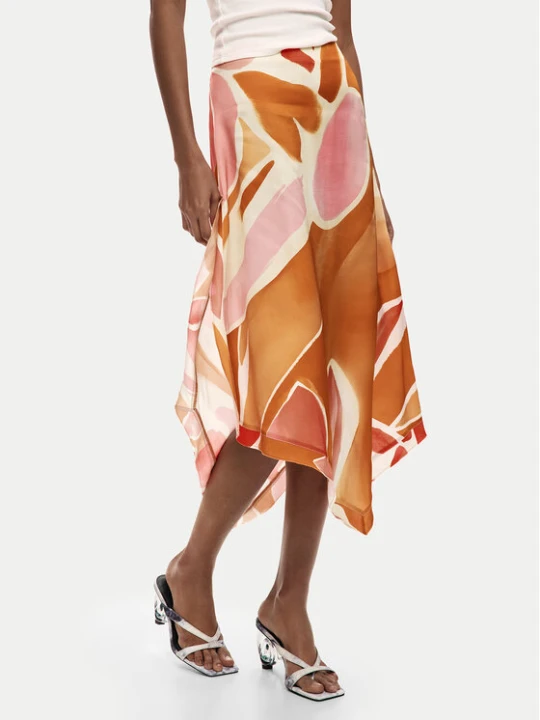 Foto del prodotto Desigual Gonna midi 26SWFW13 Arancione Regular Fit