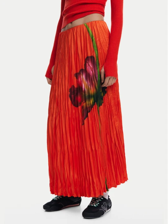 Foto del prodotto Desigual Gonna plissettata Follet 25SWFW06 Arancione Regular Fit